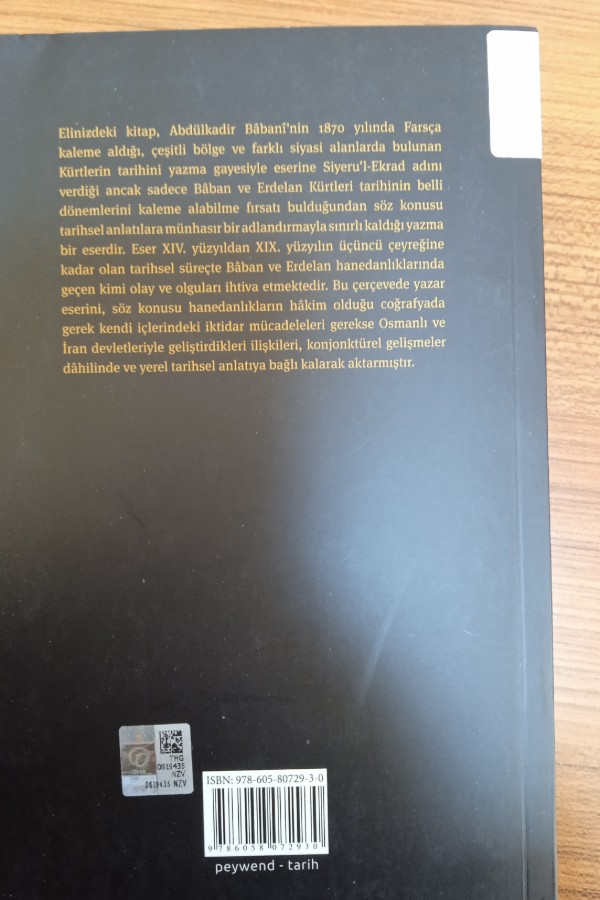 Siyeru'l-ekrad bâban ve erdelen Kürtleri tarihi