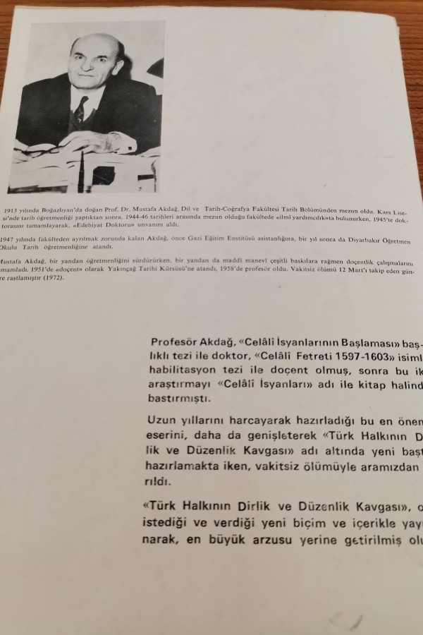 türk halkının dirlik ve düzenlik kavgası