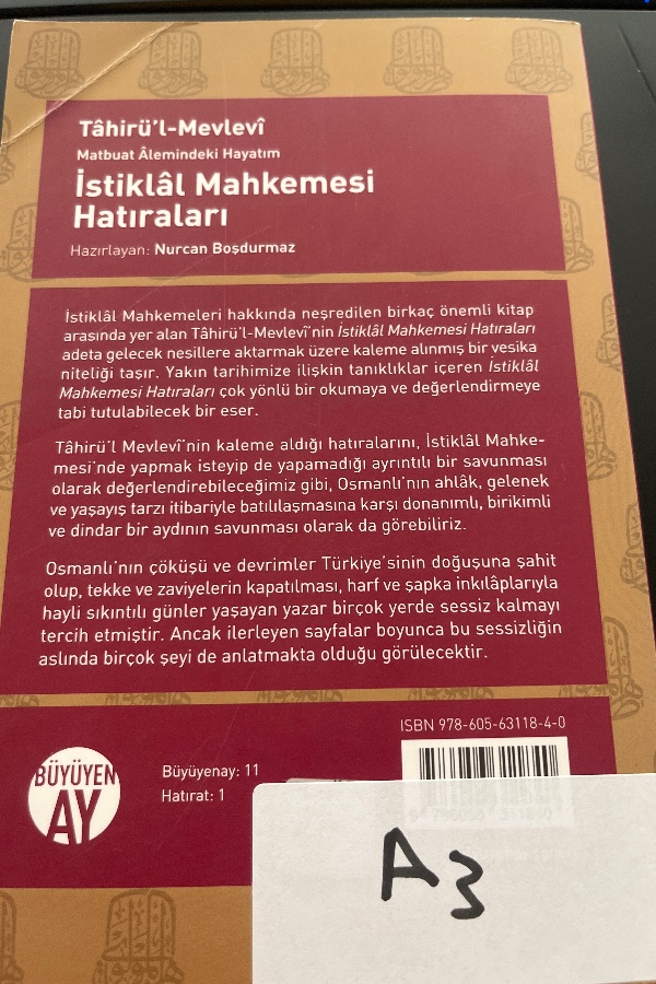 İstiklal Mahkemesi Hatıraları