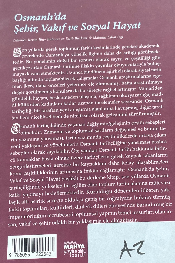 Osmanlı da şehir vakıf ve sosyal hayat