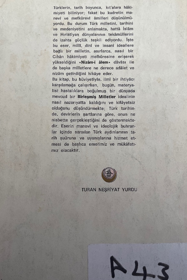 Türk hakimiyeti Mefkûresi tarihi