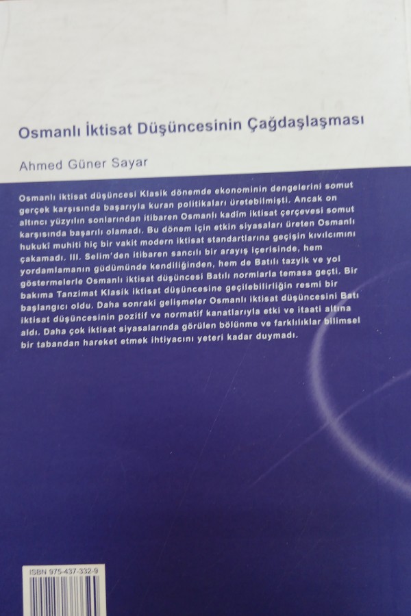 Osmanlı  iktisat düşüncesinin çağdaşlaşması