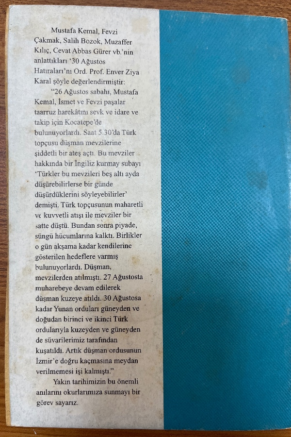 30 Ağustos hatıraları