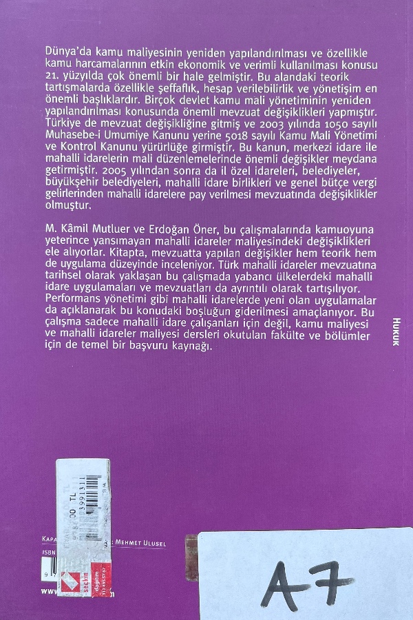 Teoride ve Uygulamada Mahalli İdareler Maliyesi