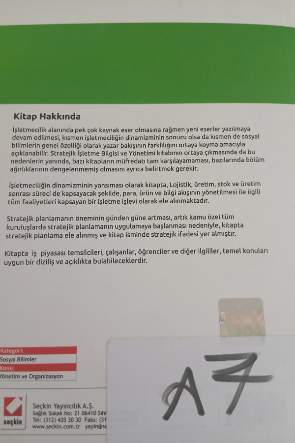 Stratejik işletme bilgisi ve yönetimi