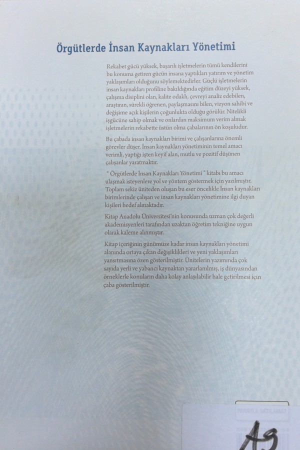 Örgütlerde insan kaynakları yönetimi