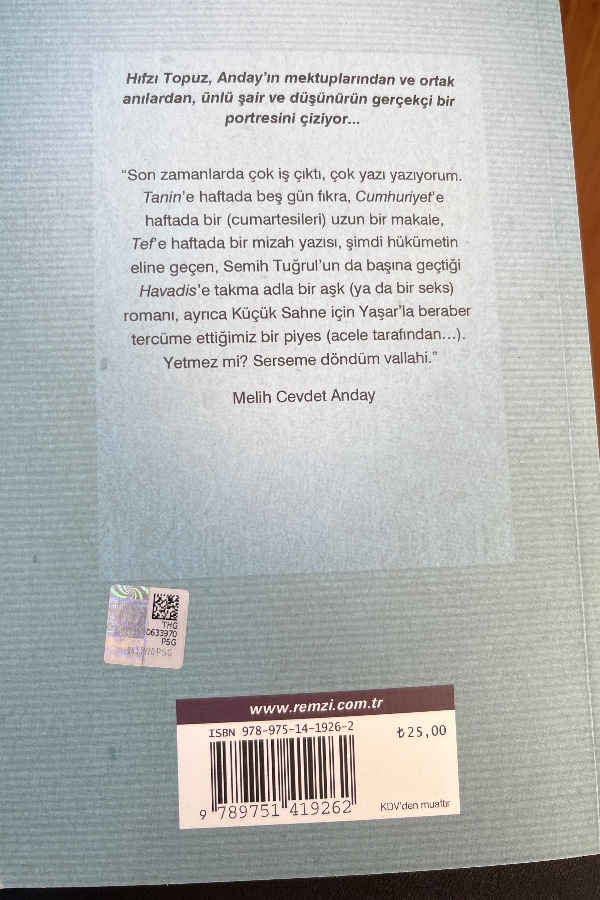 Anı ve Mektuplarda: Melih Cevdet Anday