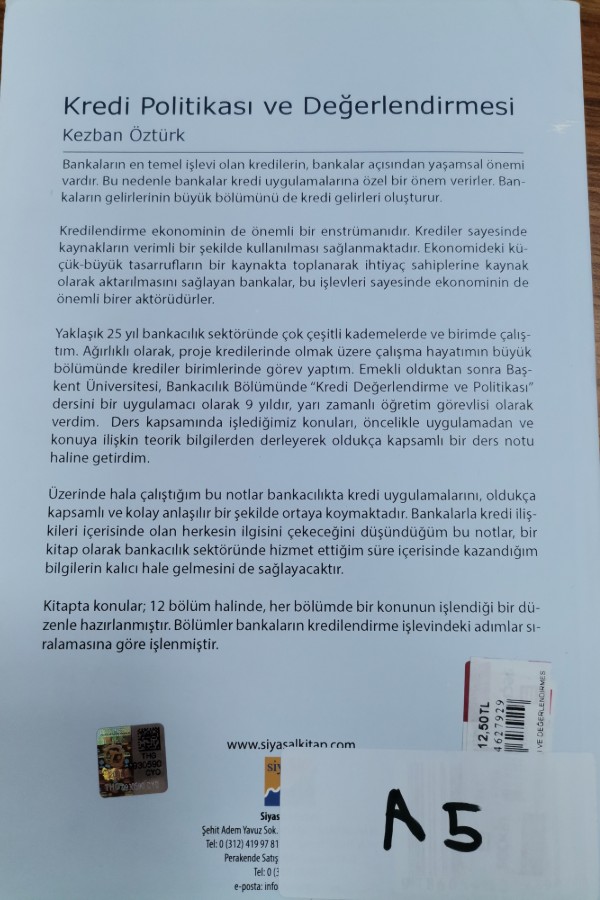 Kredi politikası ve değerlendirmeleri