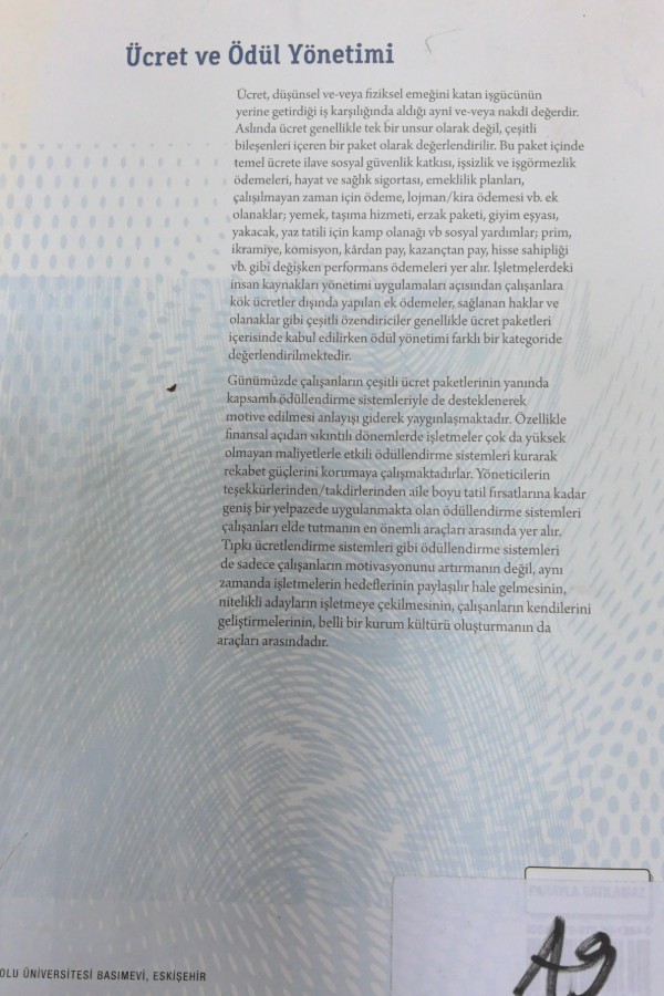 Ücret ve ödül yönetimi