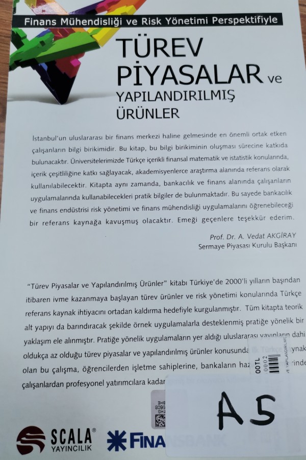 Türev piyasalar ve yapılandırılmış ürünler
