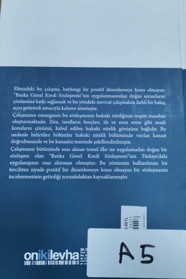 Banka genel kredi sözleşmesi