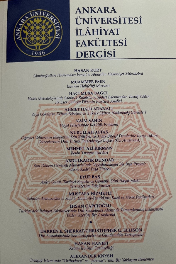 Ankara üniversitesi ilahiyat fakültesi dergisi