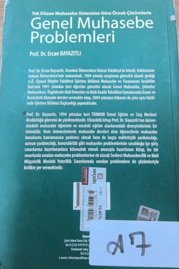 Genel muhasebe problemleri