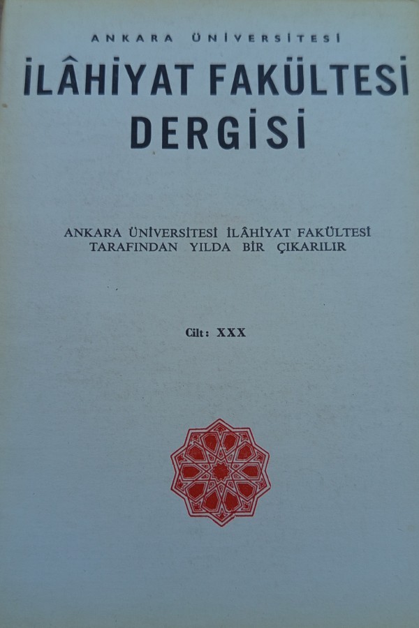 Ankara üniversitesi İlahiyat Fakültesi Dergisi