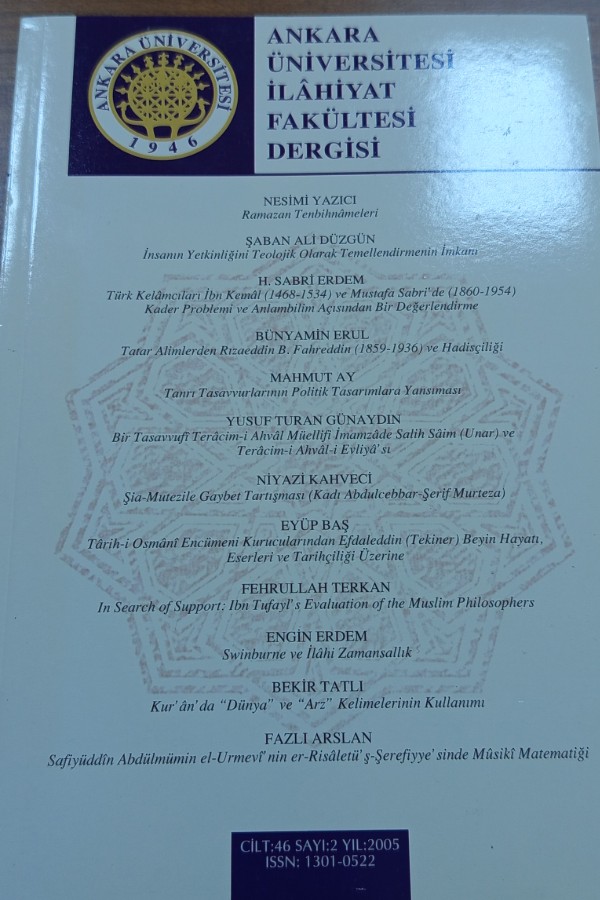 Ankara üniversitesi ilahiyat fakültesi dergisi2