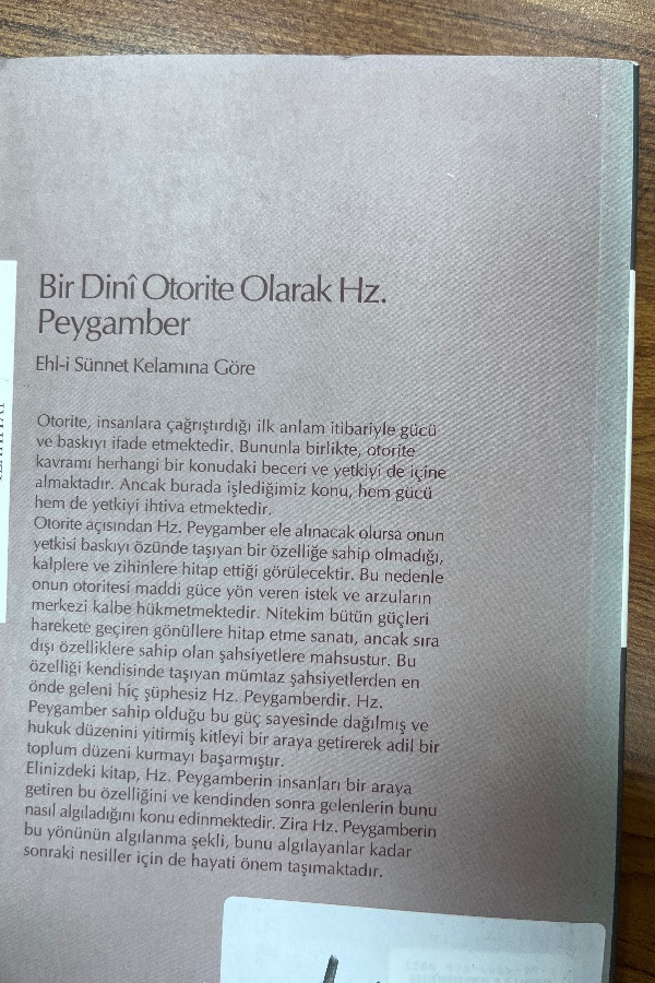 Bir dini otorite olarak Hz. Peygamber