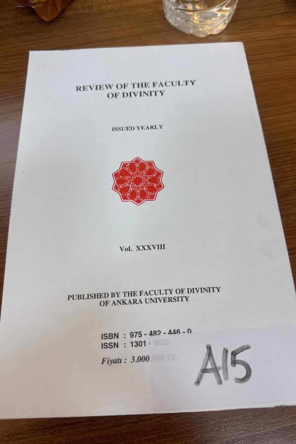 İLAHİYAT FAKÜLTESİ DERGİSİ
