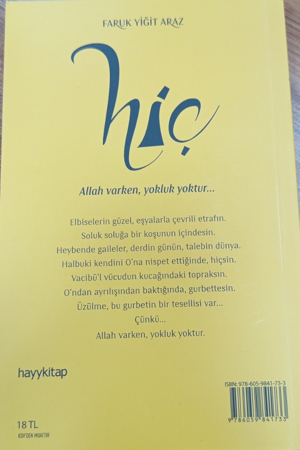 HİÇ Allah varken , yokluk yoktur