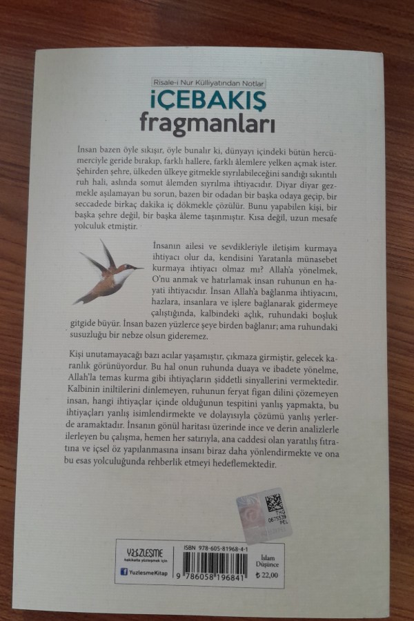 Risalettin Nur külliyatından notlar içe bakış fragmanları