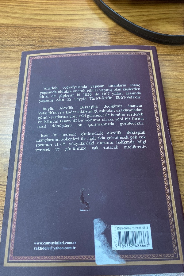 Tacül- arifin Es-Seyyid EBUL-VEFA Menakıb- namesi