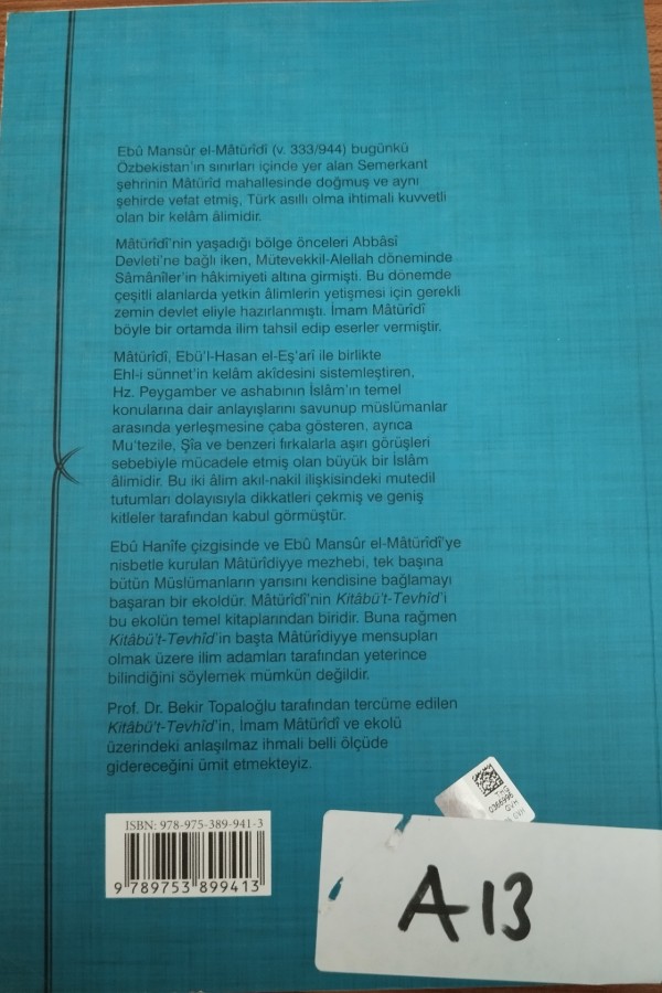 Kitabü't -Tevhid Açıklamalı Tercüme