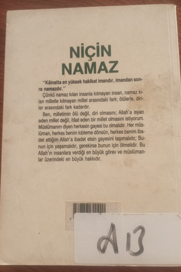 Niçin Namaz