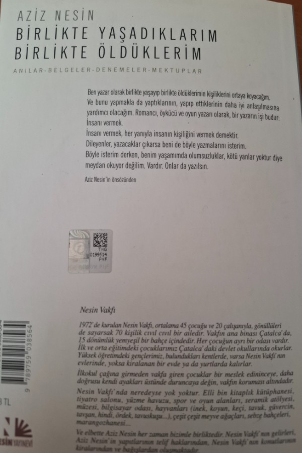 Birlikte yaşadıklarım birlikte öldüklerim