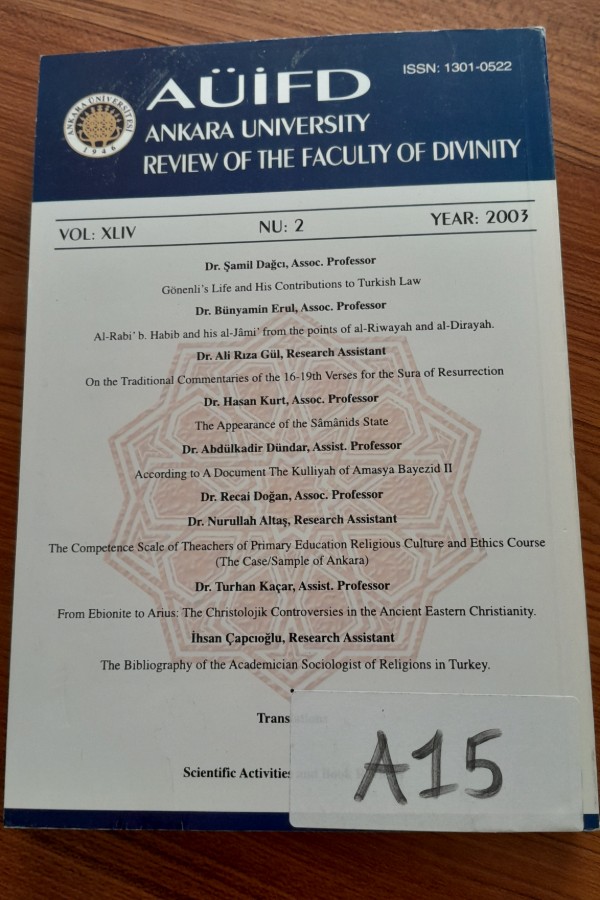 Ankara Üniversitesi İlahiyat Fakültesi dergisi