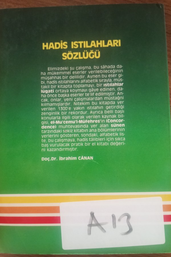 Hadis ıstılahları sözlüğü