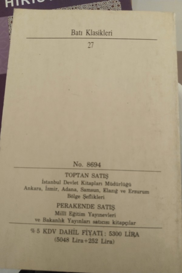 batı klasikleri duyumlar üzerine inceleme