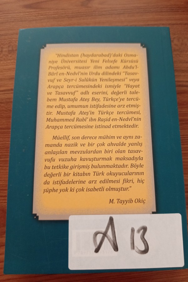 Kitap ve sünnetin ruhuna göre tasavvuf ve hayat