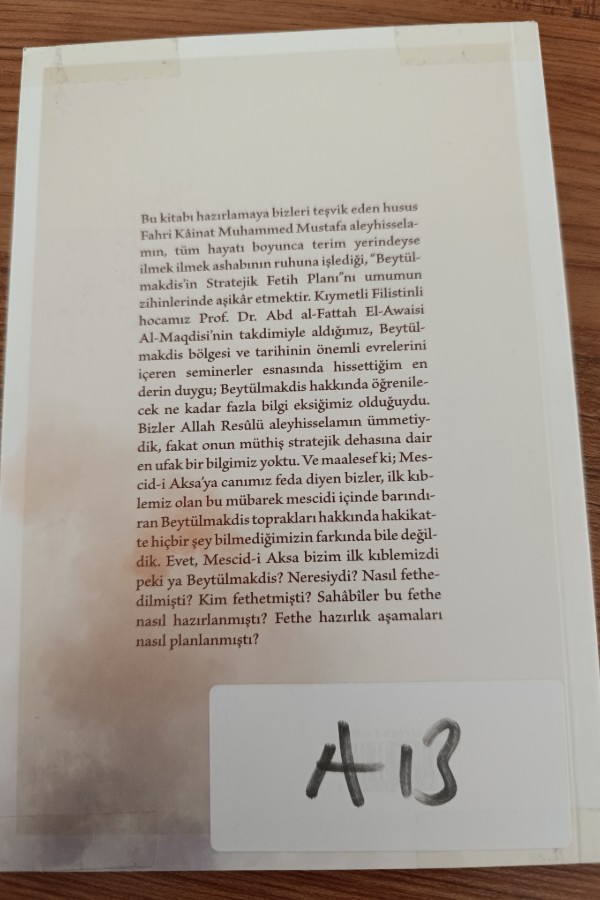 Resulullah'ın beytülmakdis fethine dair stratejik planlar