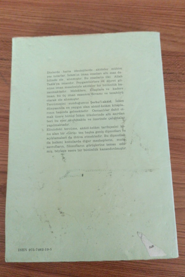 Taftazani kelam ilmi ve İslam şerhul akaid