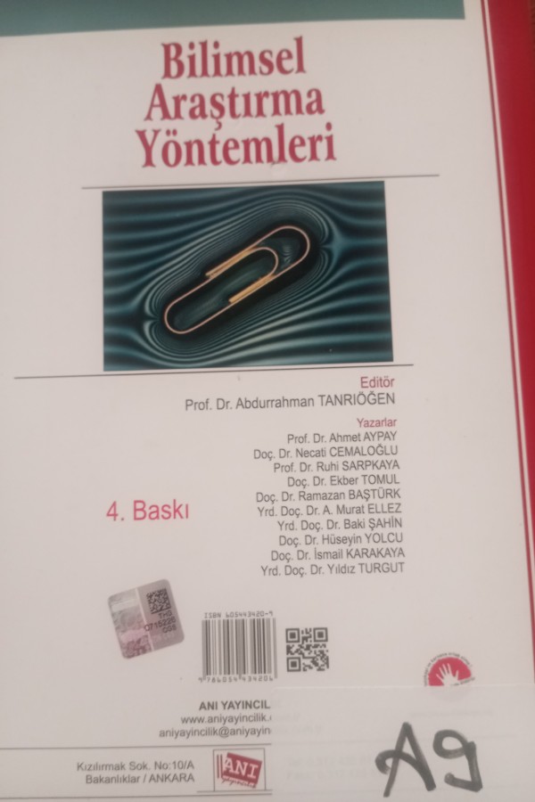 Bilimsel araştırma yöntemleri