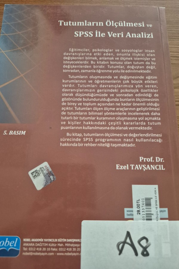 Tutumların ölçülmesi ve SPSS ile veri analizi