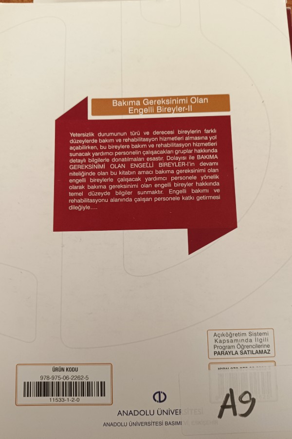 Bakıma Gereksinimi olan engelli Bireyler