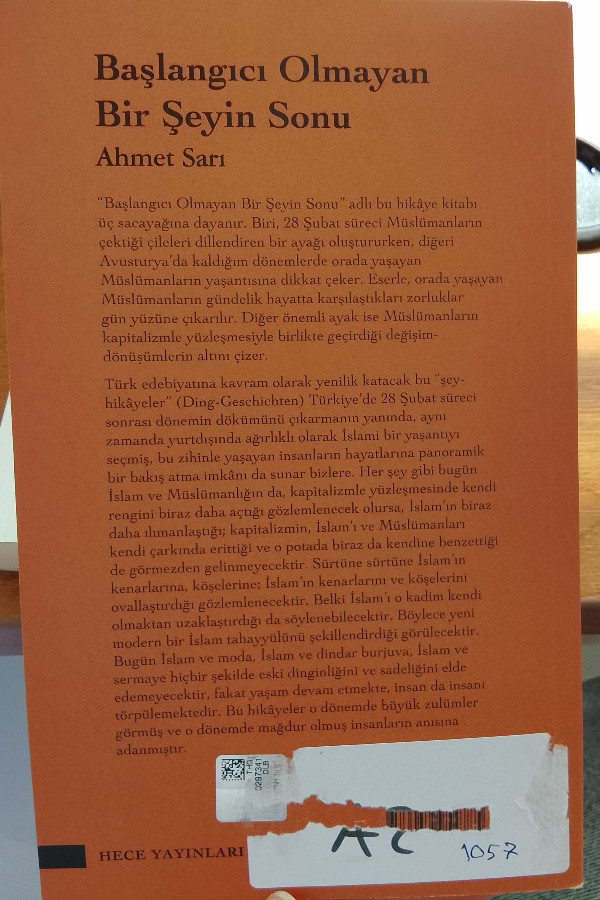 başlangıcı olmayan birşeyin sonu