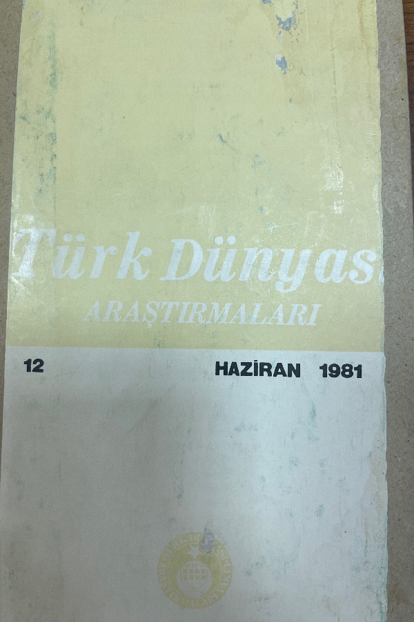 Türk Dünyası Araştırmaları   12