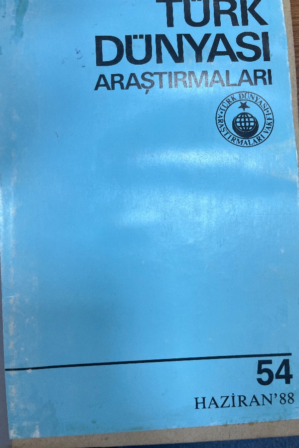 Türk Dünyası Araştırmaları   54