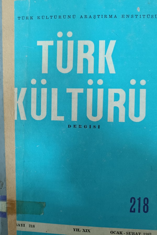 Türk Kültürü Dergisi 218
