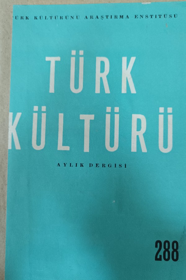 Türk Kültürü Dergisi 288