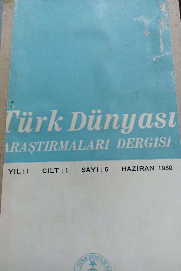 Türk dünyası araştırmaları Haziran 1980