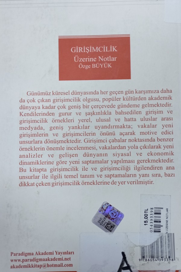 Girişimcilik üzerine notlar