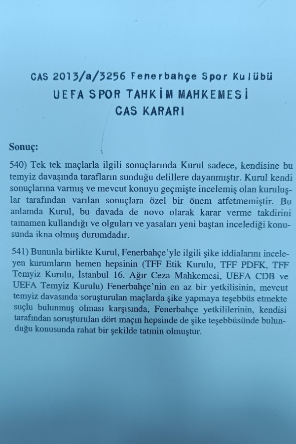 Kumpas yok şike var