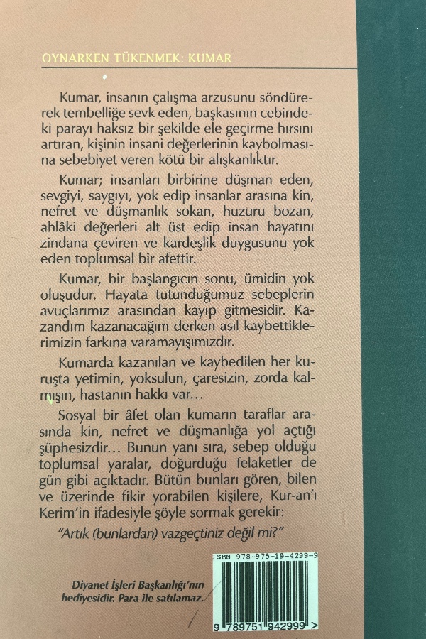 Oynarken tükenmek: kumar