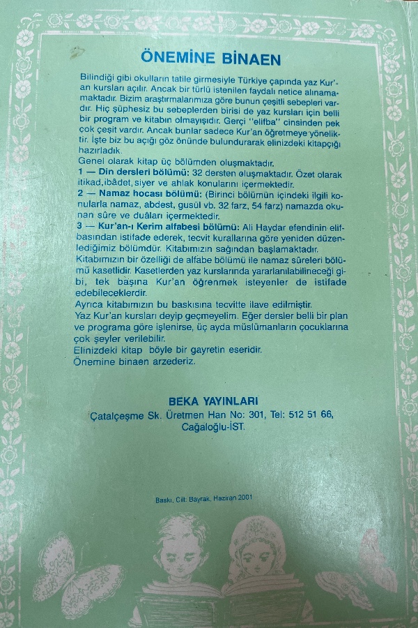 Kur'an Alfabesi din dersleri namaz hocası