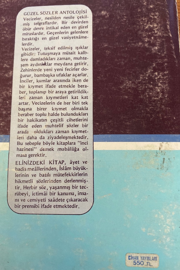 Güzel sözler antolojisi