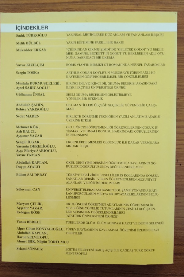 Kâzım Karabekir eğitim fakültesi dergisi