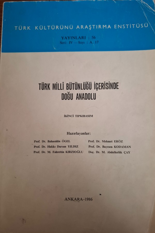 Türk milli bütünlüğü içerisinde doğu Anadolu