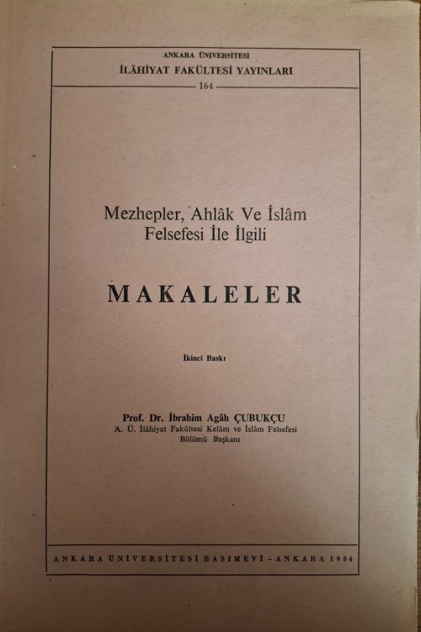 Mezhepler ahlak ve islam felsefesi ile ilgili makaleler